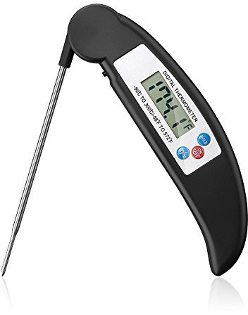 Food Thermometer, XPhonew Foldable Ultra Fast Cooking Thermometer, Portable Digital Instant Read Meat Thermometer with Long Probe, Best for Kitchen and Outdoor, BBQ, Poultry, Grill, Water, Milk