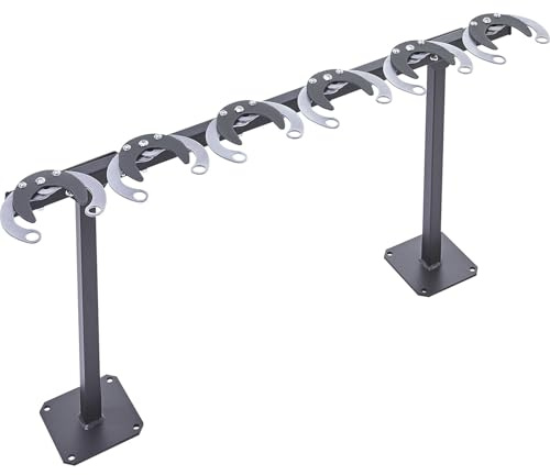 Mottez B061C6 Range 6 Monopattino su piedistallo, colore: Nero antracite | 6 posti, antracite-nero