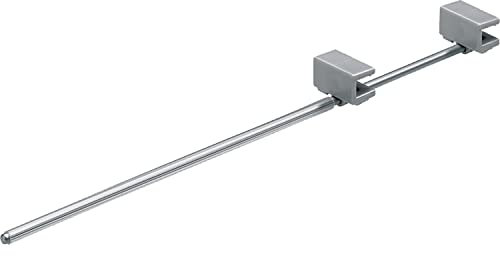 HETTICH 9132923 Silber Amari 200 Hosenhalter (Hosenträger) einzeln für 1 Hose, Stahl pulverbeschichtet