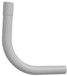 Spülbogen aus Kunststoff DN 40, 90 Grad, weiss