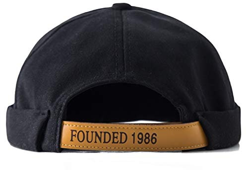 CMUNDLJQ Evetin Unisex Dockercap Seemannsmütze Hafenmütze Bikermütze Watch Kappe Beanie Hut Baseball Cap 006 (Schwarz)