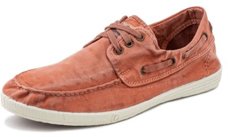 Natural World Eco Nauticos Hombre | 303e Old Elbrus | Zapatos Verano | Calzado Sostenible y Casual (Cangrejo, Sistema Tallas Calzado EU, Adulto, Hombre, Números, Mediano, 42)