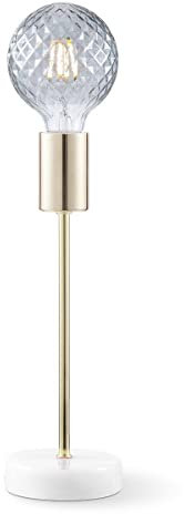 Home Sweet Home Moderner Tischlampe Cava | 10/10/38cm | Bronze | Nachttischlampe | Marmor und Metall | für E27 Lichtquelle | mit Kabelschalter | geeignet für Wohnzimmer, Schlafzimmer