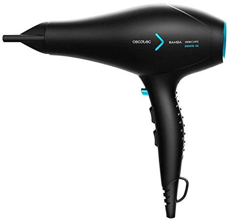 Cecotec 04204 Secador de pelo Bamba IoniCare 5350 Powershine Ice, 2600 W, función de aire frío, color negro