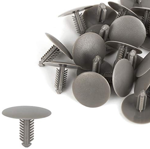 X AUTOHAUX 30pcs 5mm Trou Diamètre Rivets Boulon Plastique Clips Pare-Chocs Gris pour Voiture