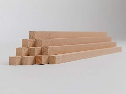 Holznagelmanufaktur GmbH - 10er-Set Buche Holzleiste - 15/15/500 mm