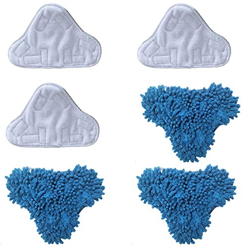 Mumaxun 6pcs Microfibre Replacement Cloths Pads Compatible for H2O X5 H20 5 in 1 Steam Mop