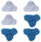 Mumaxun 6pcs Microfibre Replacement Cloths Pads Compatible for H2O X5 H20 5 in 1 Steam Mop