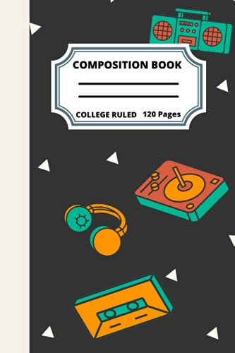 Radio Composition Notebook: Radio Composition Notebook College Ruled, Radio Composition Notebook Journal 120 6x9 Wide Ruled Pages
