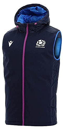 Macron Herren Scotland Rugby 2021/22 Gepolsterte Weste, blau, M