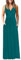 AUSELILY Maxikleid Damen Sommer Ärmellos Kleid Lang Elegant tiefem V-Ausschnitt Abendkleid mit Taschen Dunkelgrün L