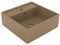 vidaXL Luxus Waschbecken Überlauf Waschtisch Aufsatzwaschbecken Waschplatz Handwaschbecken Aufsatzwaschtisch Quadratisch Matt Creme 41x41cm Keramik