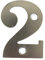 Nutfield Hardware 2 Inch / 50mm House Numbers Satin Aluminium Door Numbers Screw Fixed Mailbox Office Hotel House Door Number 2 with Mounting Screws for Walls, Doors, and Gates