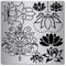GORGECRAFT 6.3 Pouce Lotus Métal Pochoir Fleur Pochoirs en Acier Inoxydable Floral Peinture Réutilisable Modèles Journal Outil pour Peinture sur Bois, Brûler du Bois, Pyrogravure et Gravure