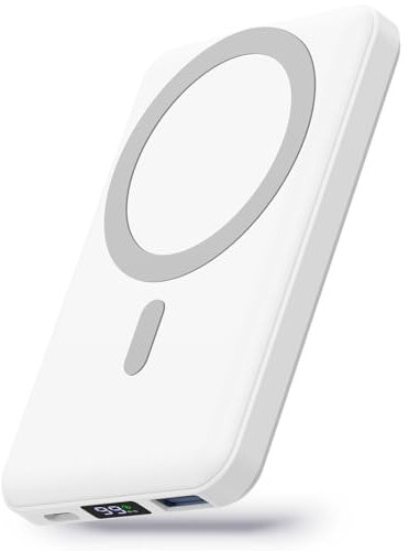 Power Bank 10000mAh Magnético Bateria Externa mag-Safe,Yiisonger Inalámbrico PD 22.5W Carga Rapida Inalámbrico Cargador Portátil con Pantalla LED USB-C Compatible con iPhone 15/14/13/12 Pro/Pro MAX
