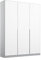 Rauch Möbel Alabama Drehtürenschrank Schrank Kleiderschrank Weiss/Grau, 3-türig, Inklusive Zubehörpaket Basic, 2 Kleiderstangen, 2 Einlegeböden, BxHxT 136x210x54 cm