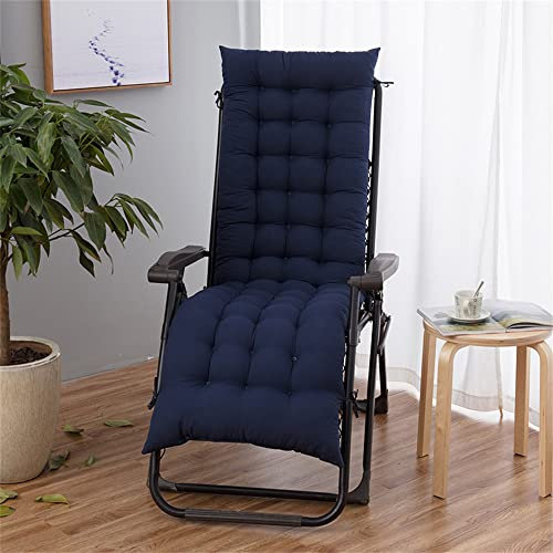 Morbuy Deckchair Auflagen für Gartenliegen, Sonnenliege Kissen Tragbare Garten Innenhof Gepolstertes Bett Relax-Liegestuhl Sitzauflage für Deckchair, Innen, Außen (48x170cm,Navy blau)