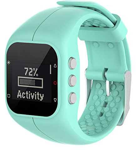 Armband Kompatibel mit POLAR Armband A300 Sport Wasserdichtes Ersatzarmband Silikon Wechselarmband für Polar A300 Uhrarmband (Minzgrün)