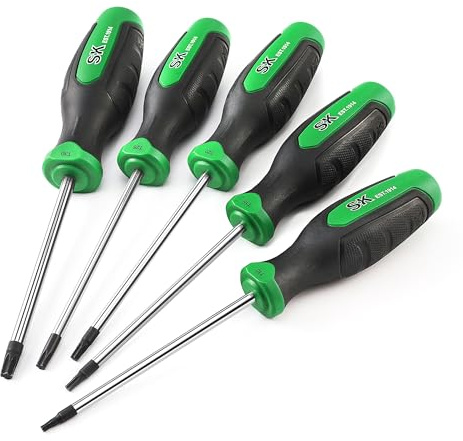 SK 5-Piece Star Screwdriver Set, Magnetic Screwdriver Set, S2 Steel