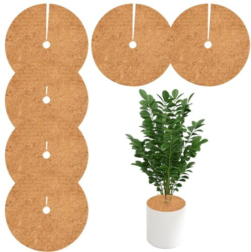 Kokos-Mulchscheibe: 6 Stück Winterschutz Kokos Kübelabdeckung Ø40cm Kokosscheibe Winterschutz Pflanzen, Kokosmatte Winterschutz Kokos Pflanzenschutz Kübelabdeckung Frostschutz Kälteschutz für Pflanzen