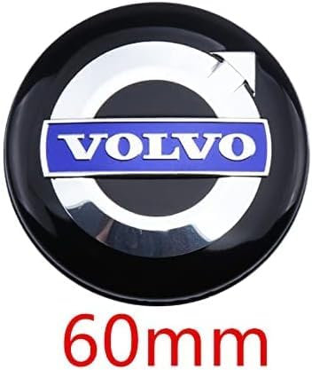 4 Stück Radnabenkappen Nabendeckel Felgendeckel Felgenkappen Radnabenabdeckung Radkappen 60mm für Volvo S40 S60L S80L XC60 XC90,A