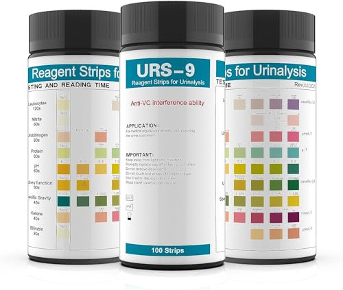 100 CT Urinteststreifen 10 Parameter, die UTI prüfen, Protein/Leukozyten/Nitrit/pH/Blo, 10 in 1Home Harnwegsinfektionstests