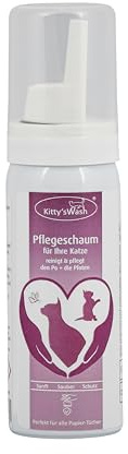 Kitty's Wash Reinigungsschaum Katze - Für Pfoten & Po - 50ml | Pfoten- & Po-Reinigung - Bis zu 150 Anwendungen - Ohne Abspülen - Dermatest Sehr Gut - Ohne Parfüm & Alkohol