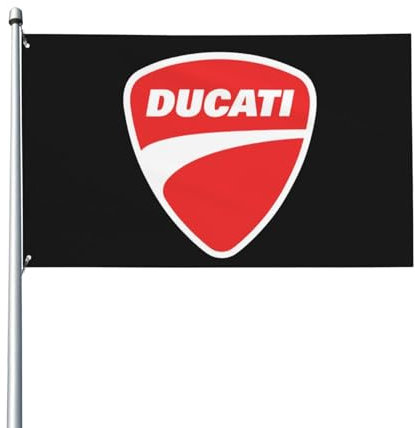 Compatible With Ducati Flagge, 90 x 150 cm, Außenflaggen, Gartenflaggen, Hausflaggen, Banner-Dekoration für Hof, Veranda, Rasen, Heimdekoration