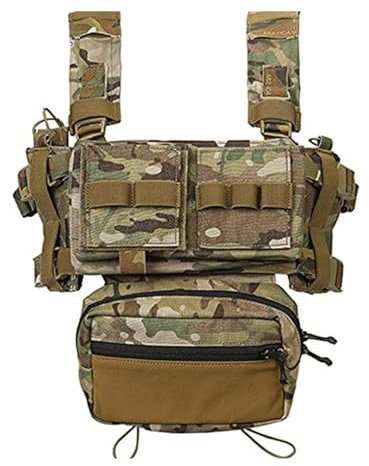 EMERSONGEARS MK3 Tactical Chest Rig Combat Micro Fight Chassis 5.56 Mag Pouch EM2961(Multi-Camo)