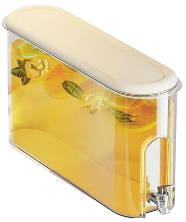 Contenitore per bevande da frigorifero, contenitore per bevande fredde, brocca per bevande fredde, porta beccuccio per frigorifero, a prova di perdite, brocca per acqua fredda da 4 l, per bevande