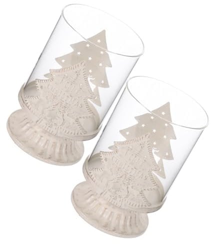 RORPOIR 2pcs Christmas Deer Ornament Candle Holder Xmas Tree Style Candlestick Holder Reusable Candle Stand for Tabletop Decoration