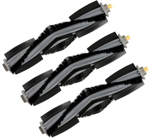 (3 pièces) X1 Brosse à Rouleau Compatible avec ECOVACS DEEBOT X1 Omni/ X1 Turbo/ X1 PRO OMNI/ T10/ T10 Plus/ T10 Turbo/ T10 Omni/ T20/ T20 Omni Robot Aspirateur Accessoires Brosse Principale