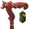 BeneCane Handmade Wooden Walking Stick for Men and Women, Detachable Wolf Handle Walking Stick, Fashionable Unisex Stick with Ergonomic and Comfort Grip Handle