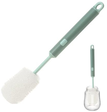 Bottle Brush - Bottle Brush Cleaner, Bottle Brushes Cleaning | Coffee Mug Brush with Long Handle For Water Bottles, Flask, Bong, Vase Cleaner (11.41x1.96 Inches)(White; Blue; Green; Pink)