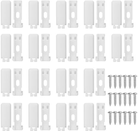 18 Stück Plissee Ersatzteile Klemmträger mit 18 Schrauben, Plissee Halterung, Plissee Spannschuhe, Plissee Ersatzteile für Plissee mit Bohren oder Plissee Ohne Bohren, Klemmträger für Doppelrollo