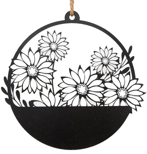 Logbuch-Verlag Metall Kranz Ostern Osterkranz Blumen filigran in schwarz Ø 19 cm Dekokranz Frühling Sommer