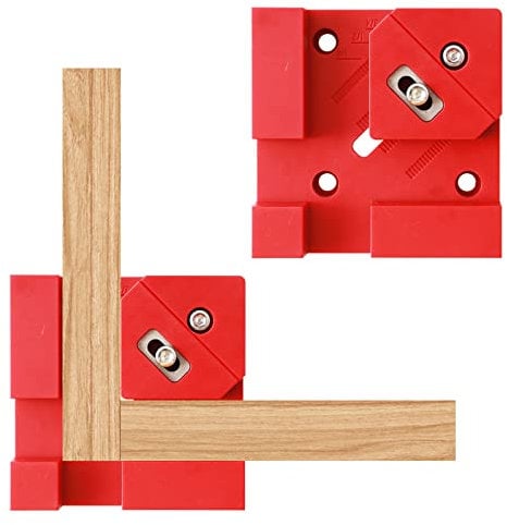 HUAHAIZY Right Angle Clamp, 2Pcs 90 Degree Positioning Squares Corner Clamp Multifunction Corner Jig, Frame Woodworking Tool for Squaring up Welding DIY Boxes Drawers Cabinets