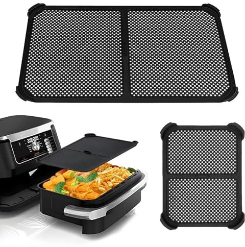 Splash Guard for Hot Air Fryer, Non-Stick Protective Cover for Dual Zone Models, Prevents Oil Splashes, fits 500 Series, Accessory for Fryer Baskets