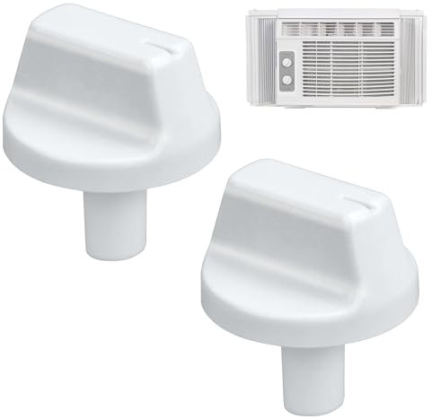 2Pcs WJ12X24802 for GE Air Conditioner Knobs Replacement Parts,White Appliance Knobs fit for GE Window Air Conditioner,for GE Air Conditioner Parts AC Knobs AHEC05ACW1 ,AHT05LZQ1 White Plastic Knob