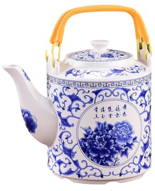 TREWQ 2500 ml chinesische Stil Teekanne Vintage Keramik Teekanne Porzellan Teekanne Teekanne Keramik Blume Teekanne Kaffeekanne Keramik Kaffeekanne für blühende Blätterbla H
