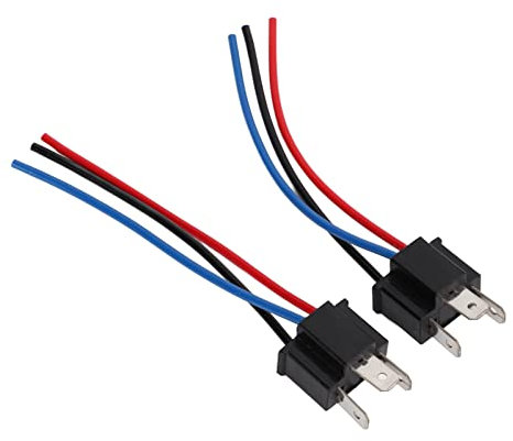 Mavaol 3er-Pack H4 HB2 9003 Scheinwerfer-Stecker, 3-poliger Stecker, Hochtemperatur-ABS-Kupfer, für Automobil, Motorrad, Boot, Anhänger, 12 V, 24 V