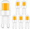 ZHENMING G9 LED Light Bulb 3W Equivalent to 20W 28W 33W Clear Capsule Halogen Bulb,Short G9 Bi-Pin Base LED Bulb for Cooker Hood, Warm White 3000K 220V-240V 260LM,Non-Dimmable,5 Packs