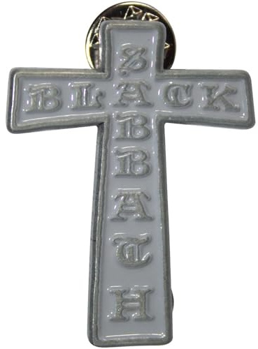 Black Sabbath Cross Band Logo Pin Badge One Size