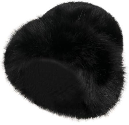 YKDLLF Fellmütze Damen Pelzmütze Wintermütze Kunstpelz Fuchspelzmütze Plüsch Baskenmütze Schneemütze Warm Damen Pelzmütze Warme Plüschmütze Kunstfell Wintermütze
