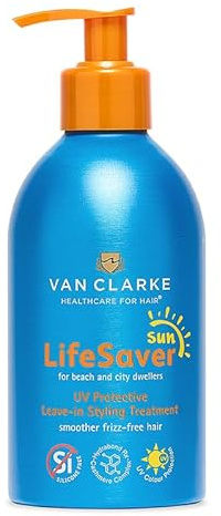 Van Clarke LifeSaver Sun Leave-in Styling Treatment – 325ml – UV & Heat Protection – Anti-Frizz – Hydrates & Repairs – Lightweight – Sulphate & Silicone Free – Colour Safe