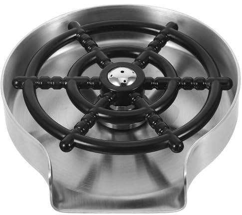 Automatischer Gläserreiniger für Wasserhahn, Edelstahl, Schwarz | Schnelles Spülen, Mehrwinkel Reinigung, für Babyflaschen und Glastassen, Kompakt für Riegel und Küche