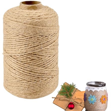 500m*2mm Spago, Spago per Decorazioni, Cordini Grezzi, Corda Iuta, Corda di Canapa Naturale, Corda Naturale, per Giardinaggio,Confezioni Regalo,Piante