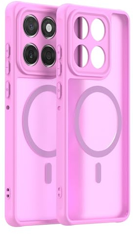 betterfon Hülle Kompatibel mit Motorola Edge 60 / Edge 60 Fusion Matte Handyhülle Magnet Case Schutzhülle |Stoßfest|Kratzfest | 100% Passgenau| Rundumschutz | Edge 60 / Edge 60 Fusion Pink