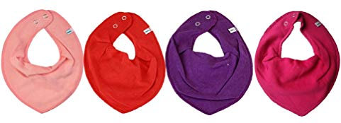 Pippi Halstücher 4er Pack Baby Lätzchen Dreieckstücher (Farbenfroh)
