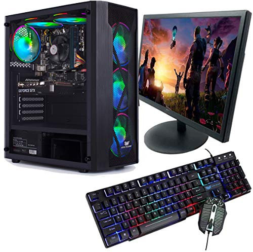 Veno Scorp GAMING PC Bundle Intel Core i7 2600 16GB Ram, 24 Full HD Led Monitor 256GB SSD + 1TB HDD GTX 1650 4GB Windows 10 Gaming PC USB 3.0 6 X ARGB FANS